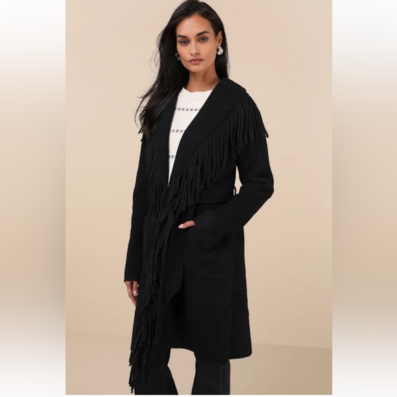 Anthropologie NWT NVLT Fringed Coatigan size XL. - Picture 5 of 16